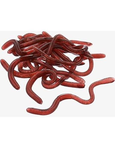 16 Piezas Gusanitos Falsos Gejoy de Goma Realista para Bromas