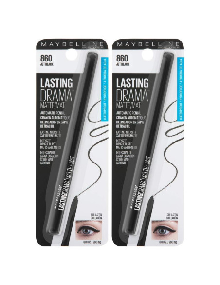Delineador de Ojos Maybelline Eyestudio Gel Mate Negro 2 Unidades Delineador de Ojos Maybelline Eyestudio Gel Mate Negro 2 Unidades