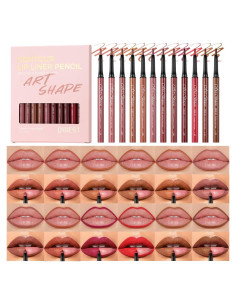 Set de 12 Lápices Labiales Mate BANGFENG - Impermeables y Suaves