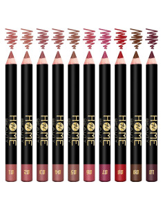 Juego de Lápices Labiales Mate 10 Colores 7V Home Beauty