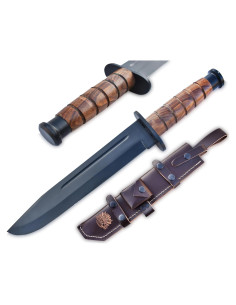 Cuchillo Militar Gladius Crafts 43 cm con Funda de Cuero