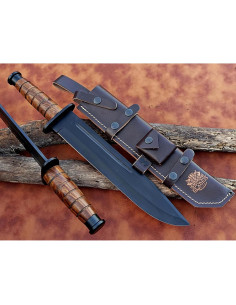 Cuchillo Militar Gladius Crafts 43 cm con Funda de Cuero 2