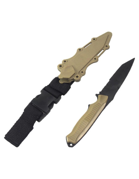 Cuchillo de Entrenamiento de Goma Táctico Tounlinx 30 cm con Funda