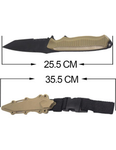 Cuchillo de Entrenamiento de Goma Táctico Tounlinx 30 cm con Funda 2