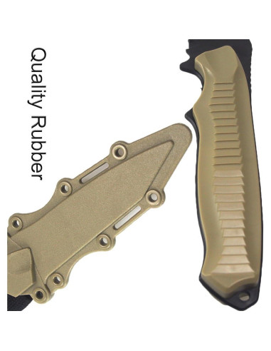 Cuchillo de Entrenamiento de Goma Táctico Tounlinx 30 cm con Funda