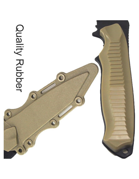 Cuchillo de Entrenamiento de Goma Táctico Tounlinx 30 cm con Funda