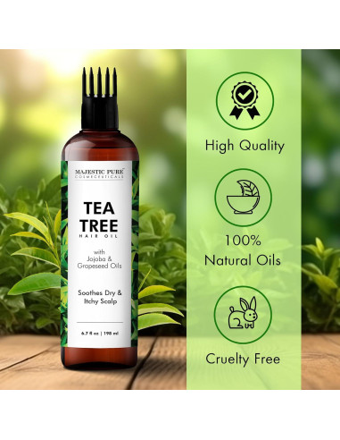 Aceite de Árbol de Té Majestic Pure 198.4 ml - Fortalecedor Capilar