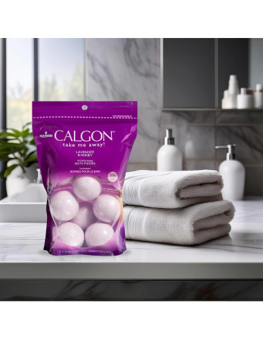 Baños Efervescentes Calgon Lavanda y Miel 8 Piezas