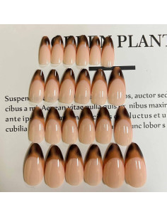 Uñas Postizas Acrílicas Completa DANMANR 24 Piezas Estampado 2