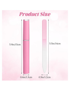 Juego de 4 limas de vidrio ValueBargain con estuche portátil 2