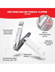 Cortador de Uñas de Pies Seki Edge SS-102 Acero Inoxidable 2