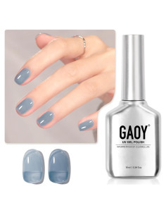 Gel de Uñas Translucido GAOY 16ml Azul Hazy Curado UV