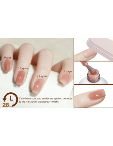 Kit de Esmalte de Uñas Gel Artdone 6 Colores Transparente