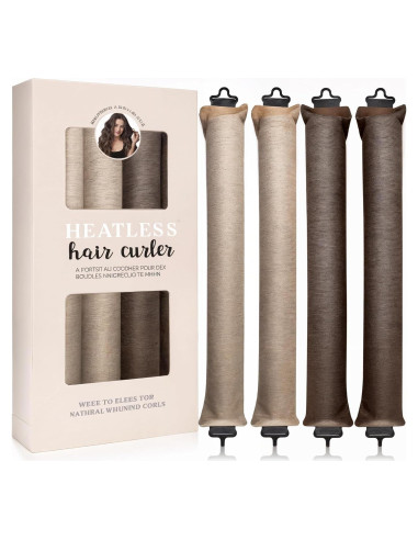 Juego de Rizadores de Cabello Sin Calor - Terciopelo 4 Piezas