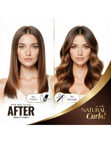 Juego de Rizadores de Cabello Sin Calor - Terciopelo 4 Piezas