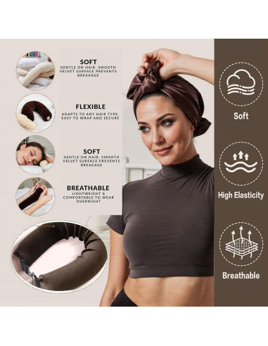 Juego de Rizadores de Cabello Sin Calor - Terciopelo 4 Piezas