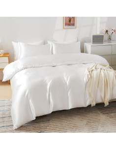 Funda de Edredón Satinada HOdo Home Queen 3 Piezas Blanca 2