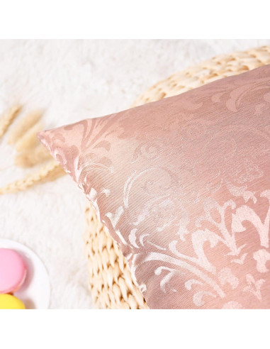 CaliTime Juego de 2 Fundas de Cojín Cuadradas 45x45 cm Rosa Polvoriento