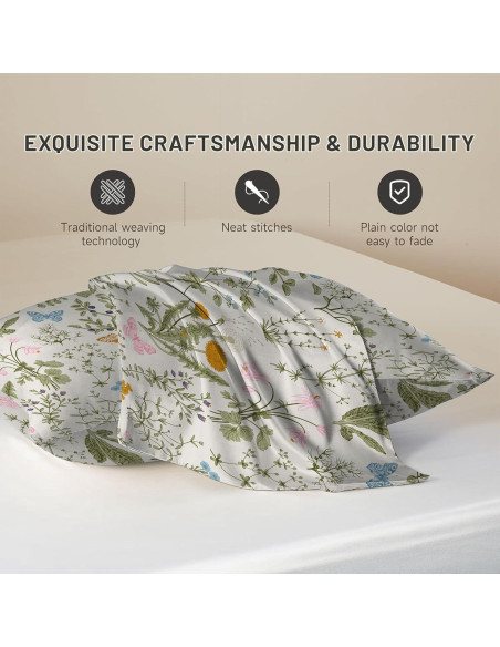 Funda de Almohada de Seda Imitación JKJNLHJE King Floral 50.8x91.4 cm Funda de Almohada de Seda Imitación JKJNLHJE King Floral 50.8x91.4 cm