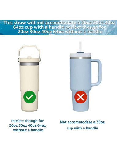 6 Pajillas de Silicona Reemplazo Taladad para Stanley IceFlow 600ml