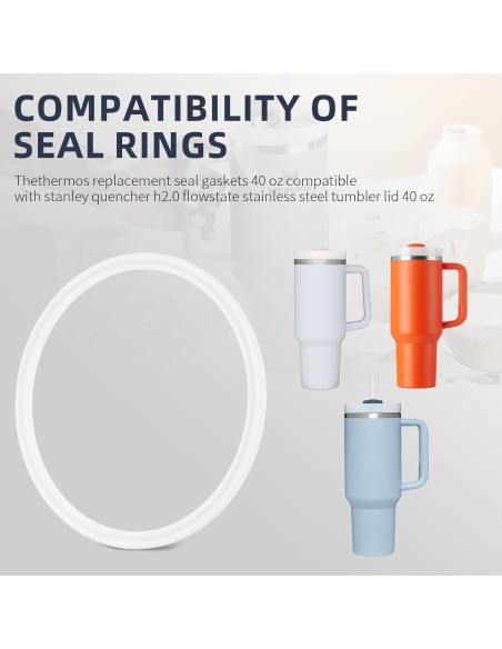 Repuestos Junta Sello Tapa Vaso 40 oz Doufuhua - 6 Pcs