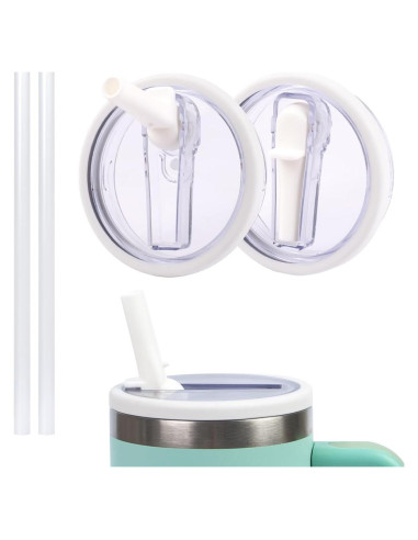 2 Tapas de Pajita Flip Reemplazo Stanley Quencher 40oz