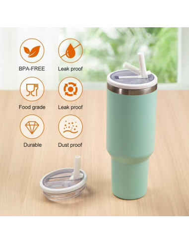 2 Tapas de Pajita Flip Reemplazo Stanley Quencher 40oz