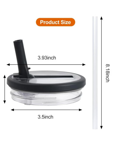 2 Tapas de Pajita Flip Reemplazo Stanley Quencher 40oz