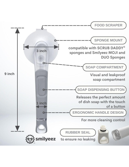 Mango Dispensador de Jabón Smilyeez para Esponjas Scrub
