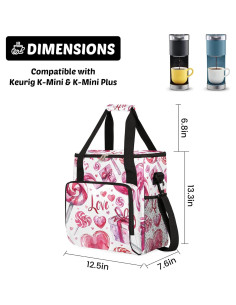Bolsa de viaje para cafetera Keurig K-Mini y Nespresso - Rosa 2