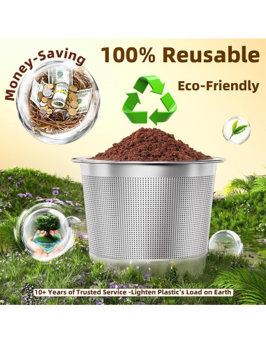 Cápsulas Reutilizables K NESSUS para Cafetera Keurig 1.0 - 3 Unidades