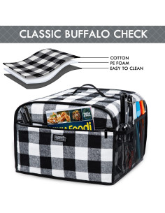 Funda de Polvo BAGSPRITE para Ninja FG551 Foodi Grill - Cuadro de Búfalo 2