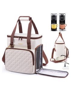 Bolsa de Viaje BAGSPRITE para Cafetera Keurig K-Mini - Marfil