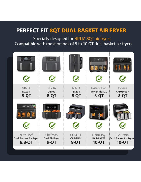 Accesorios Freidora de Aire Ninja HELLO.HELEN 8-10QT Completo