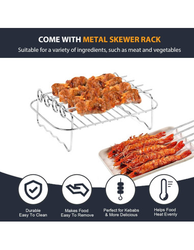 Accesorios Freidora de Aire Ninja HELLO.HELEN 8-10QT Completo