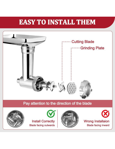 Accesorio Picadora de Carne KitchenAid Aligat AGT-01 Metal