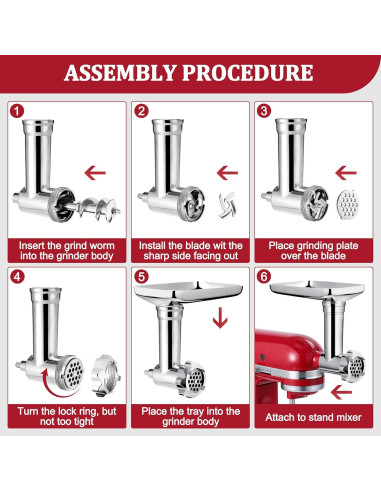 Accesorio Picadora de Carne KitchenAid Aligat AGT-01 Metal