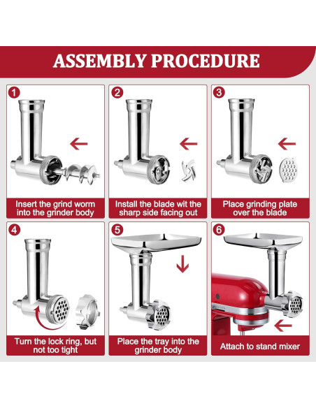 Accesorio Picadora de Carne KitchenAid Aligat AGT-01 Metal