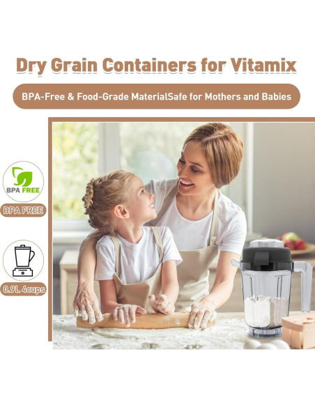 Contenedor de Granos Secos 32 oz Vitamix Compatible BPA Free