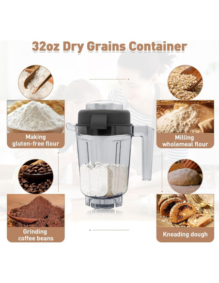 Contenedor de Granos Secos 32 oz Vitamix Compatible BPA Free