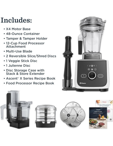 Sistema de Cocina Vitamix Ascent X4 1.42L con Procesador y Discos