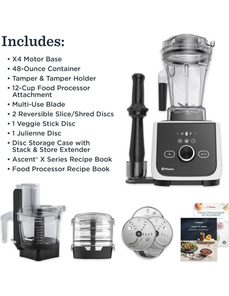 Sistema de Cocina Vitamix Ascent X4 1.42L con Procesador y Discos