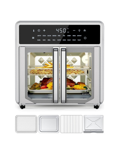 Horno Tostador Freidora Kitchen Elite AF-150FD 15.8L Acero Inoxidable