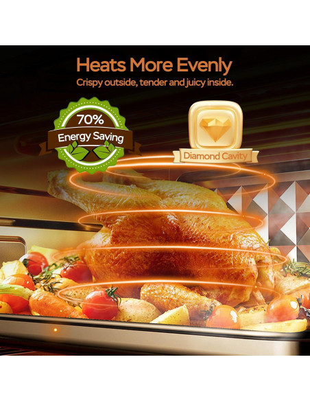 Freidora de Aire Geek Chef 16QT Horno Eléctrico Multifuncional