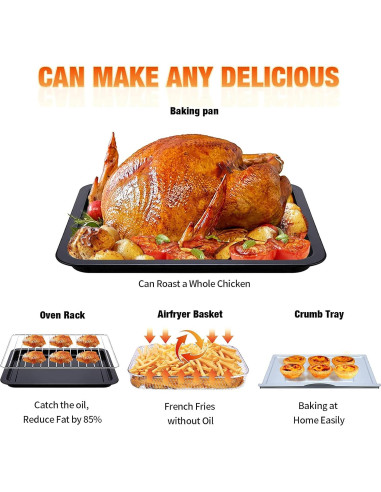 Freidora de Aire Geek Chef 16QT Horno Eléctrico Multifuncional