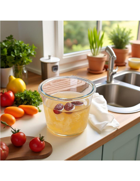 Contenedor de Almacenamiento de Alimentos de Vidrio 0.68L - H.JSS WDJS