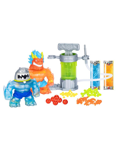Paquete de Creación de Héroes Goo Jit Zu 2-Pack Blazagon y Thrash