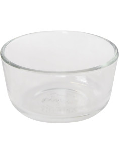 Conjunto de Tazones de Vidrio Pyrex 7202 con Tapas Blancas 1 Taza 2