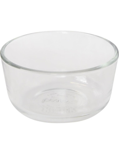 Conjunto de Tazones de Vidrio Pyrex 7202 con Tapas Blancas 1 Taza