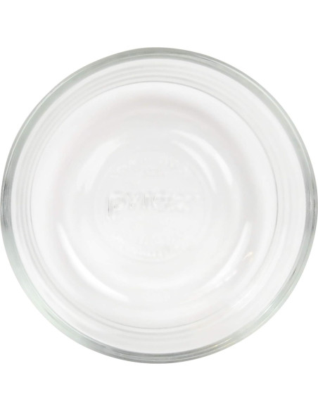 Conjunto de Tazones de Vidrio Pyrex 7202 con Tapas Blancas 1 Taza